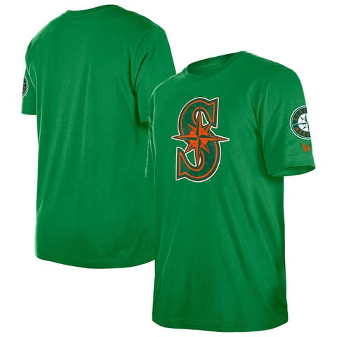 Men's New Era  Kelly Green Seattle Mariners St. Patrick's Day Shamrock Fill T-Shirt