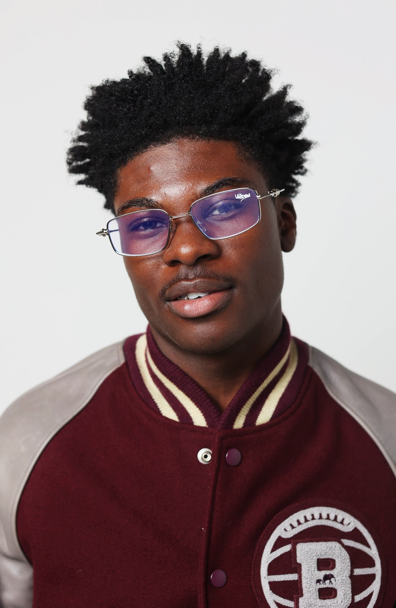 Wisdom Fashion House Silver Wire Frame 25 Glasses, Alternate, color, Silver