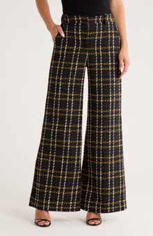 L'AGENCE Pilar Bouclé Wide Leg Pants