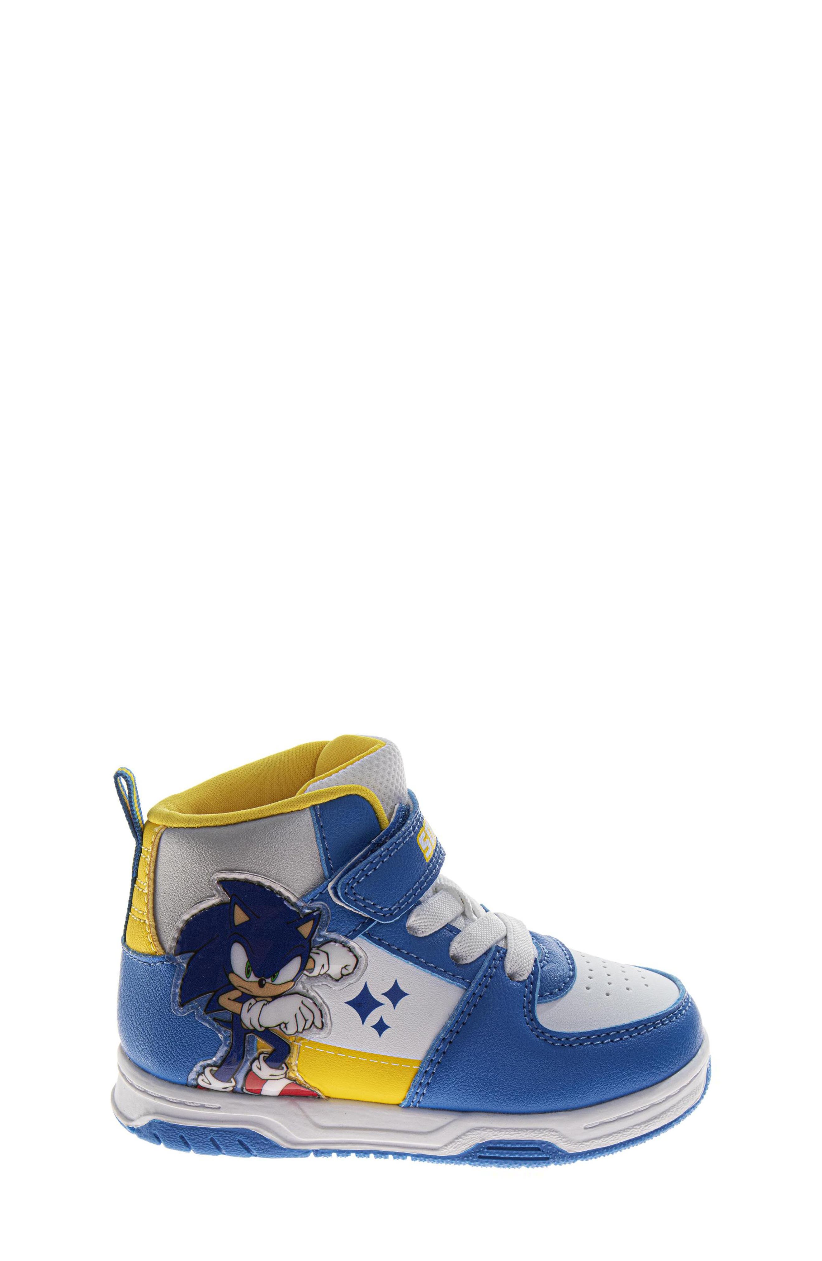Kids' Sonic the Hedgehog High Top Sneaker, Alternate, color, BLUE