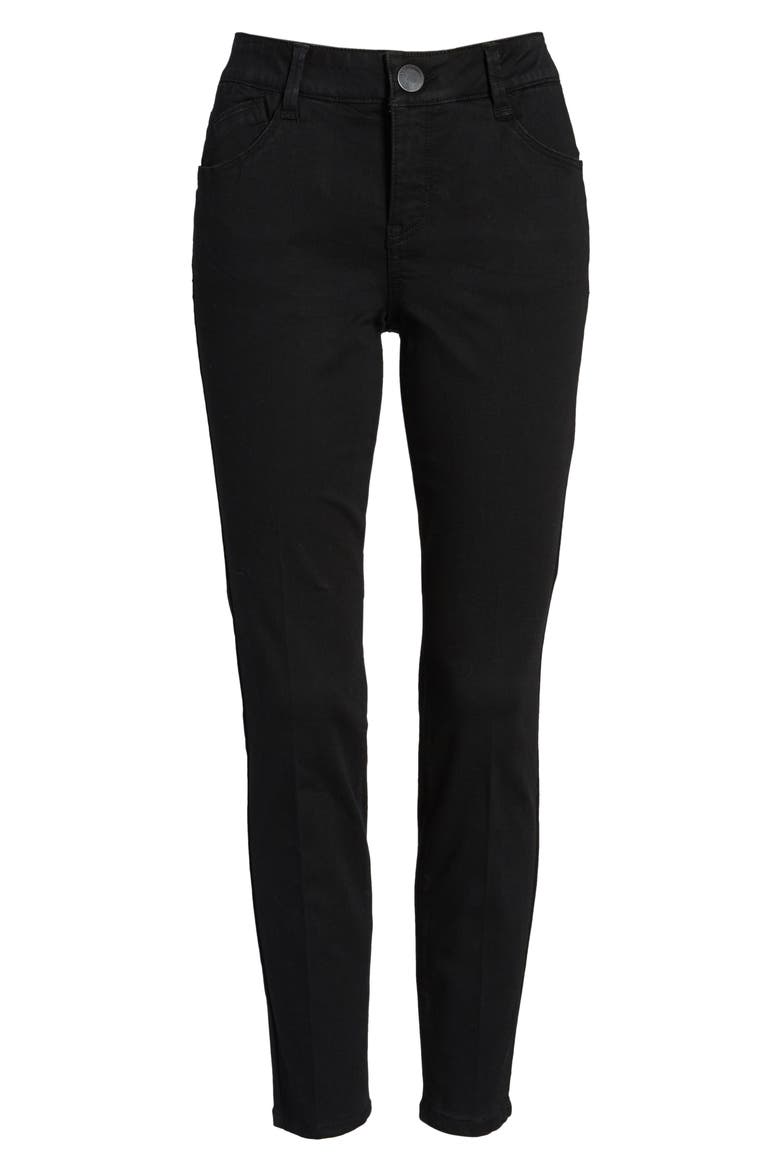 Ab-Solution Skinny Ankle Jeans (Nordstrom Exclusive), Alternate, color, BLACK