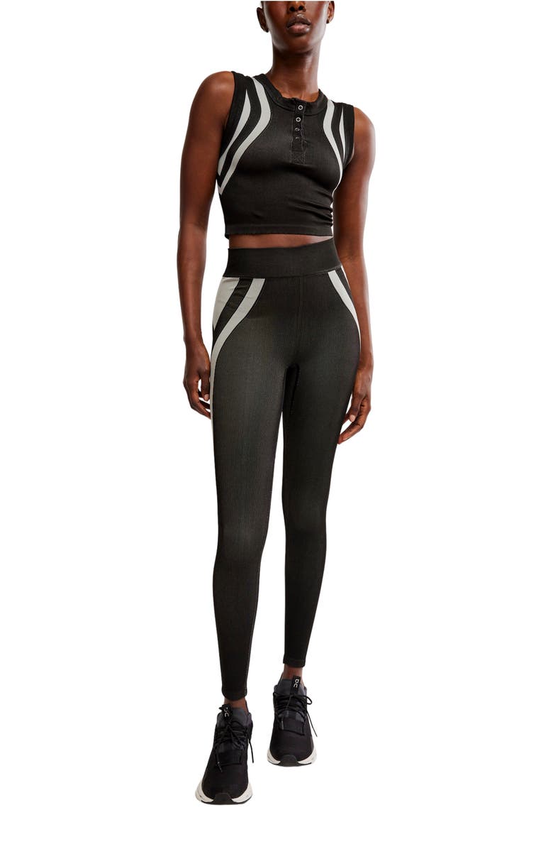 Free People FP Movement Free Kick Leggings, Alternate, color, Black Combo