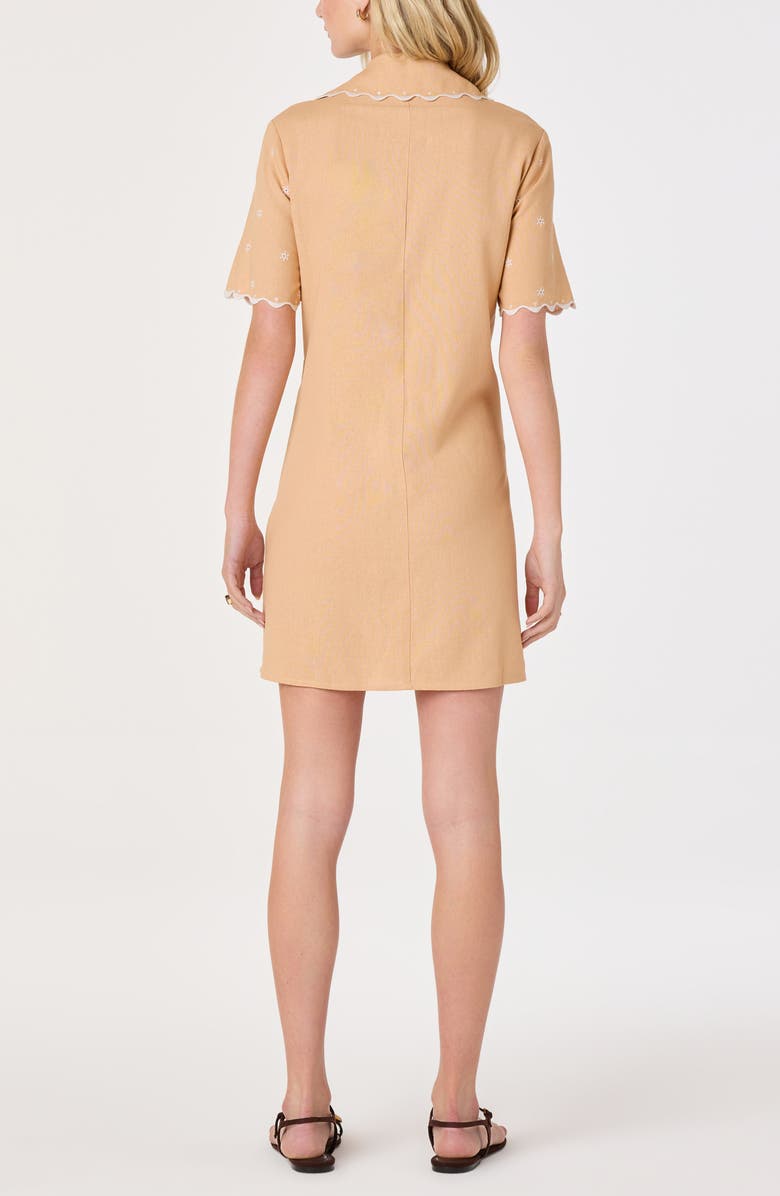 ASTR the Label Noelle Scallop Trim Shirtdress, Alternate, color, Peach