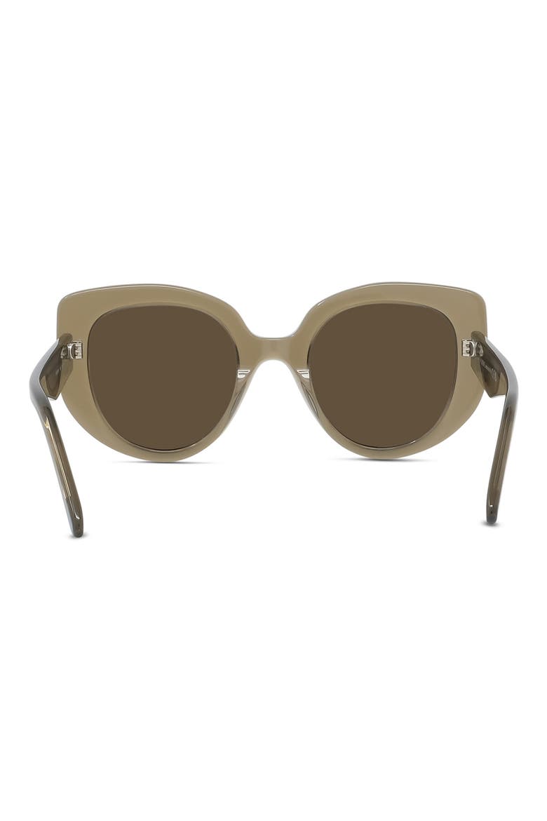 Curvy 49mm Gradient Butterfly Sunglasses, Alternate, color, SHINY DARK GREEN / BROWN