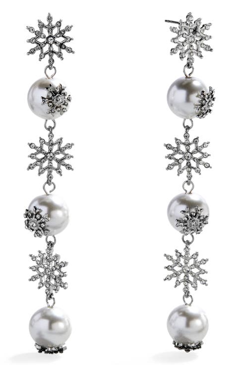 Snow & Behold Crystal Drop Earrings