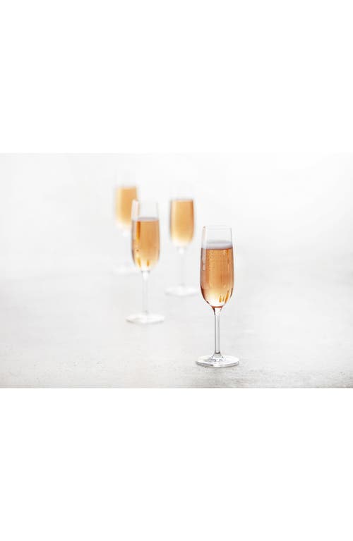 Fortessa Set Of 6 Outdoor Champagne Flutes In Transparent