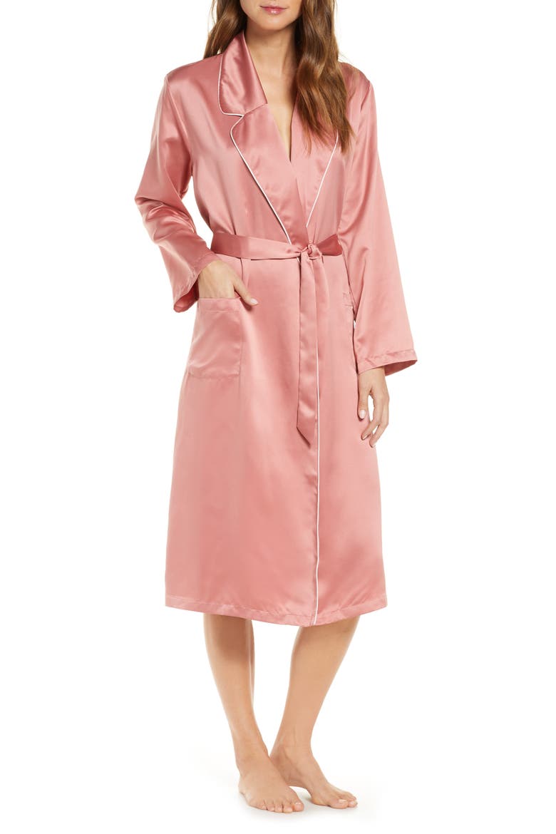 Satin Robe, Main, color, PINK COMPACT