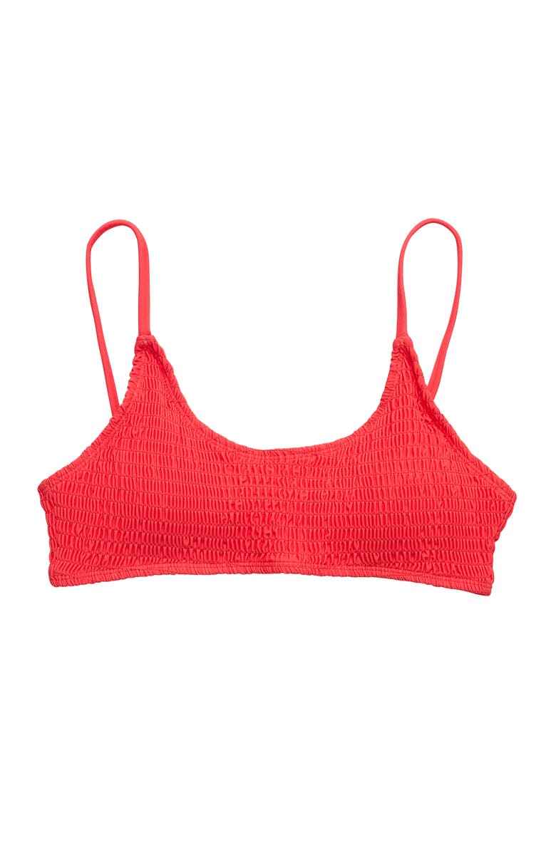 Snapper Rock Women's Shirred Sustainable Bikini Top, Main, color, Watermelon