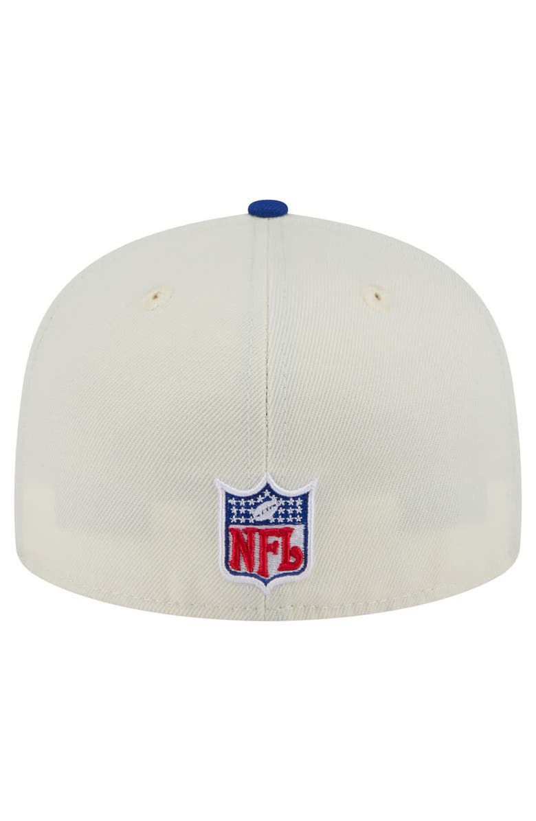New Era Men's New Era White/Royal New England Patriots Throwback Main 59FIFTY Fitted Hat, Alternate, color,