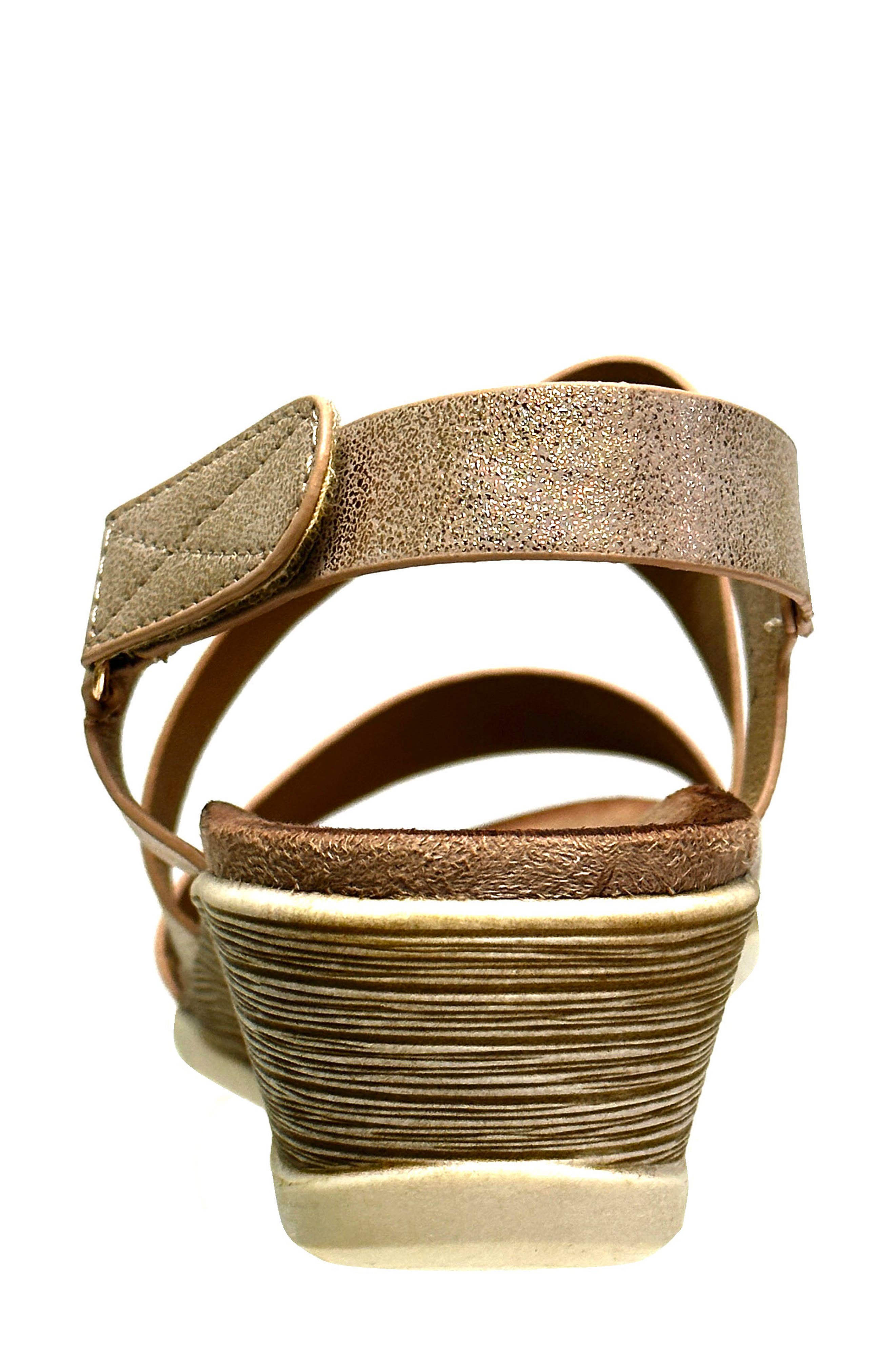 Panama Slingback Wedge Sandal, Alternate, color, GOLD