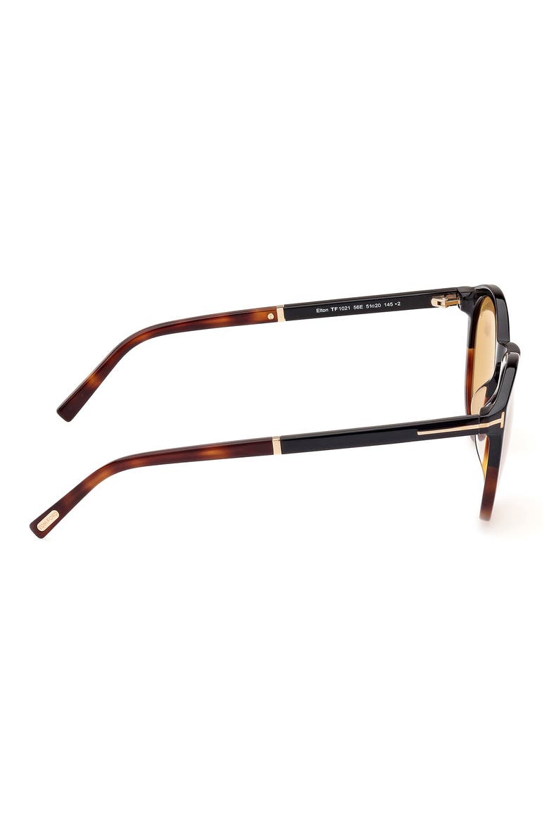 51mm Gradient Round Sunglasses, Alternate, color, HAVANA/ AMBER
