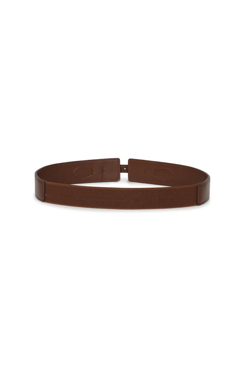 London Fog Leather Waist Belt, Alternate, color, Dark Brown