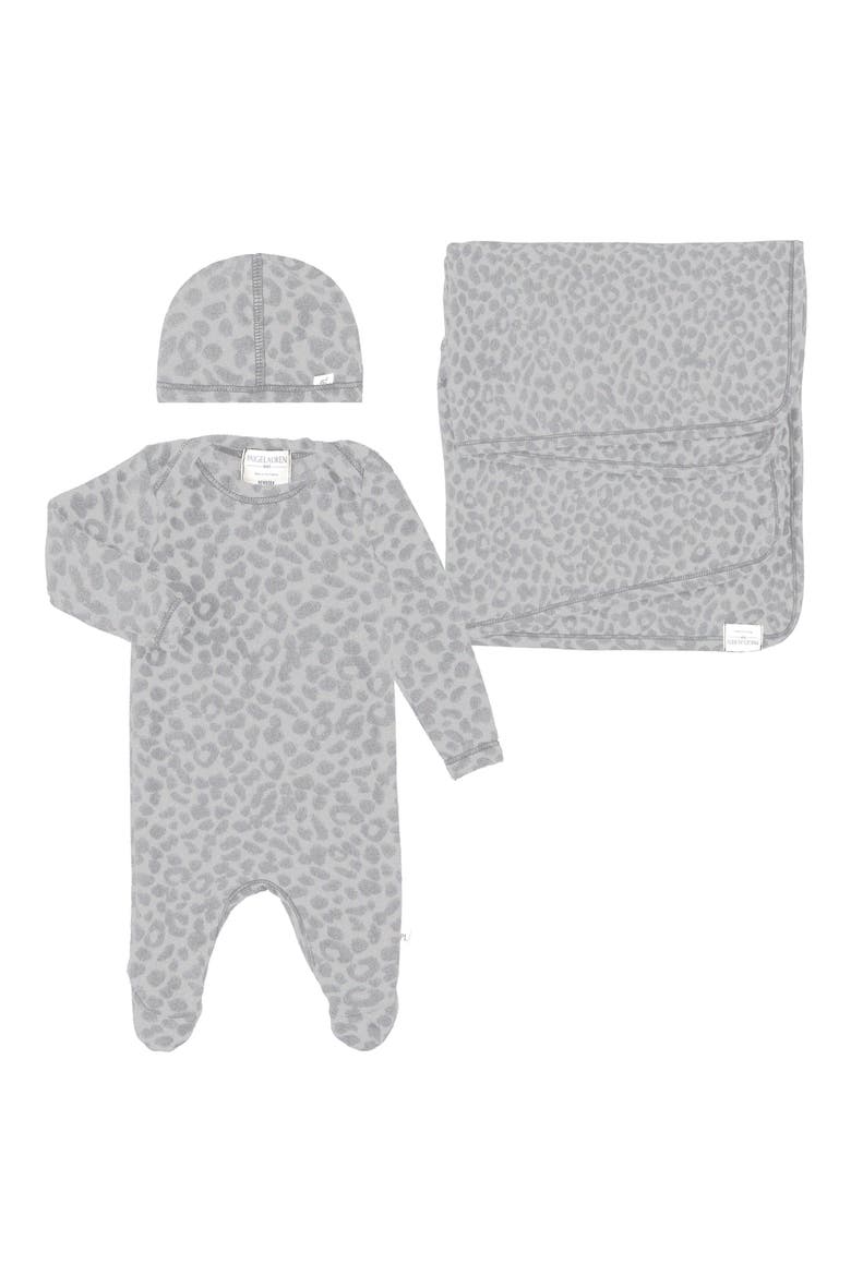 Welcome Home Hacci Footie, Cap & Blanket Set, Main, color, TAUPE
