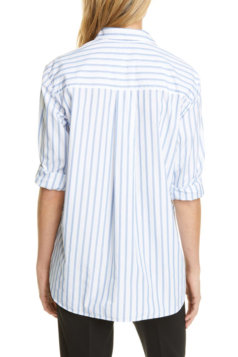 Joedy Stripe Cotton Button-Up Shirt, Alternate, color, MENS BLUE STRIPE