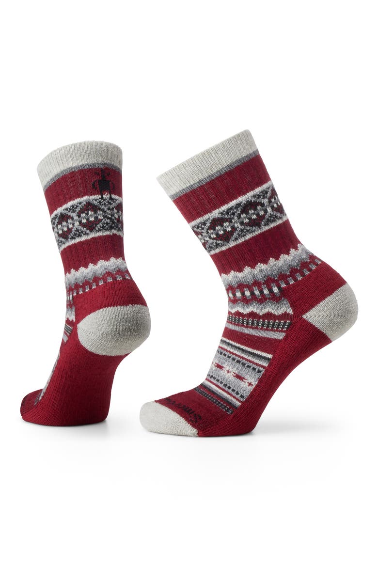 Everyday Snowed in Crew Socks, Main, color, TIBETAN RED
