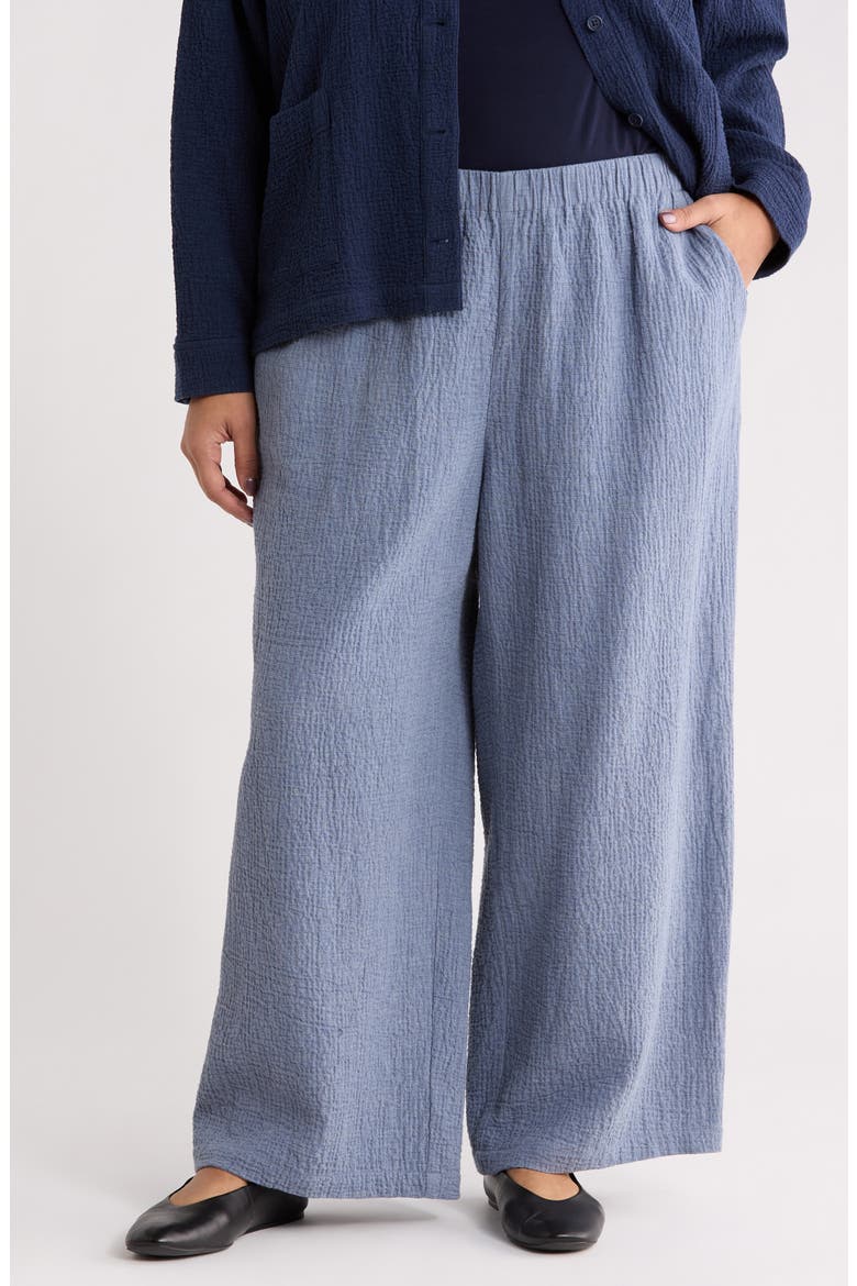 Stretch Organic Cotton Ankle Lantern Pants, Main, color, HAZE