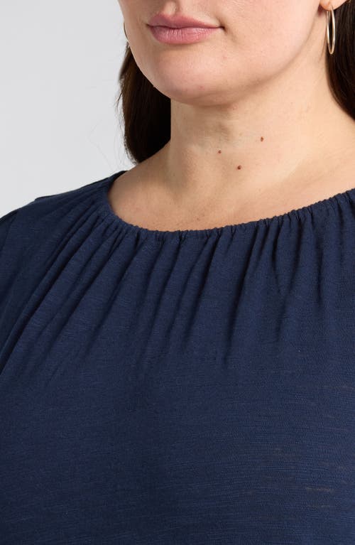 Caslonr Caslon(r) Gathered Neck Top In Navy Blazer