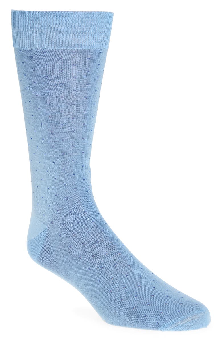 Canali Dot Cotton Dress Socks, Main, color, 