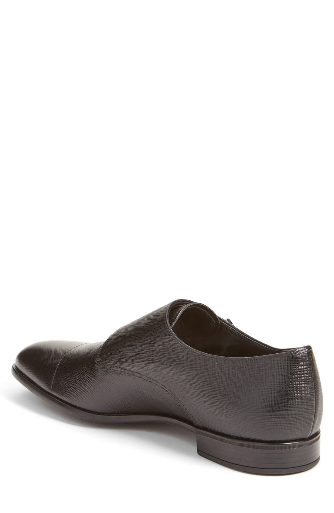 Prada Double Monk Strap Shoe, Alternate, color, 
