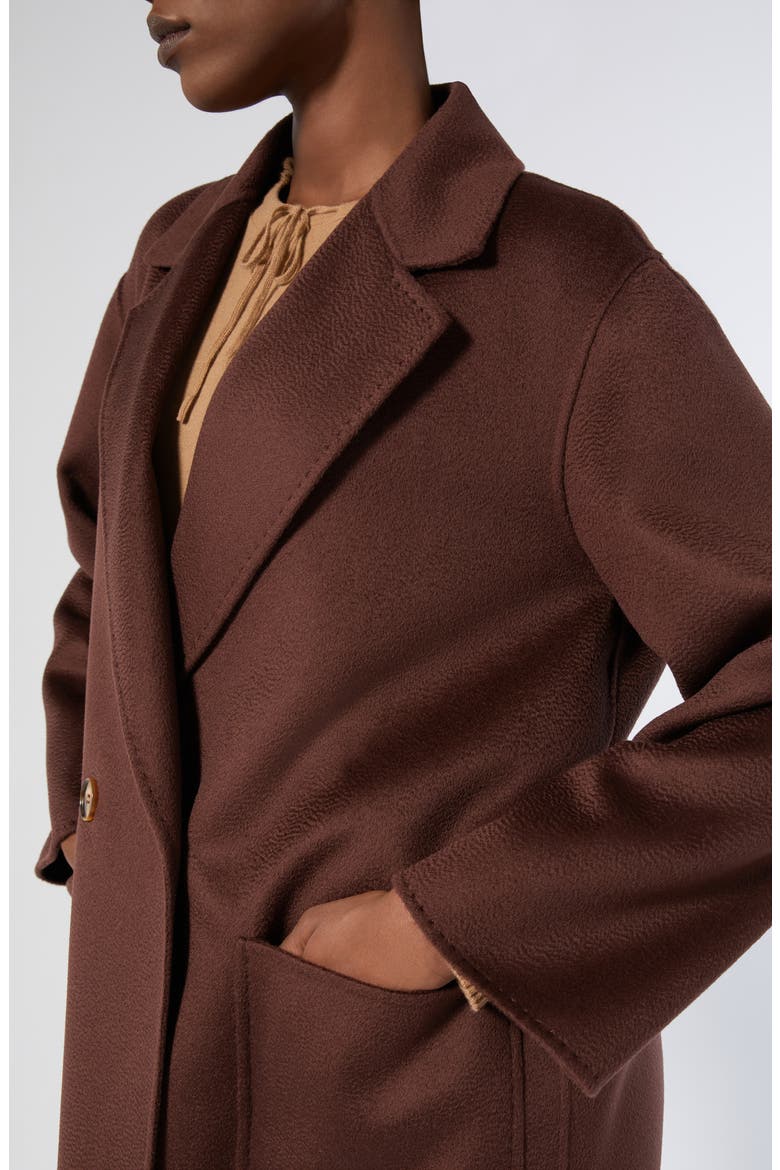 Oche Double Breasted Wool Coat, Alternate, color, BORDEAUX