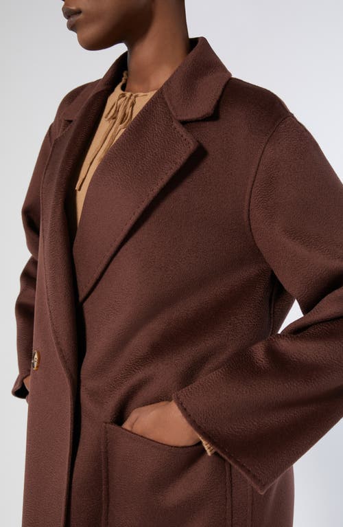 Marina Rinaldi Oche Double Breasted Wool Coat In Brown