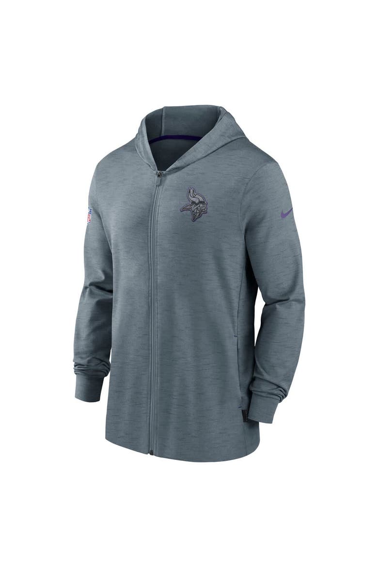 Men's Nike Gray Minnesota Vikings 2022/23 Sideline Pop Performance Full-Zip Hoodie, Alternate, color, Gray