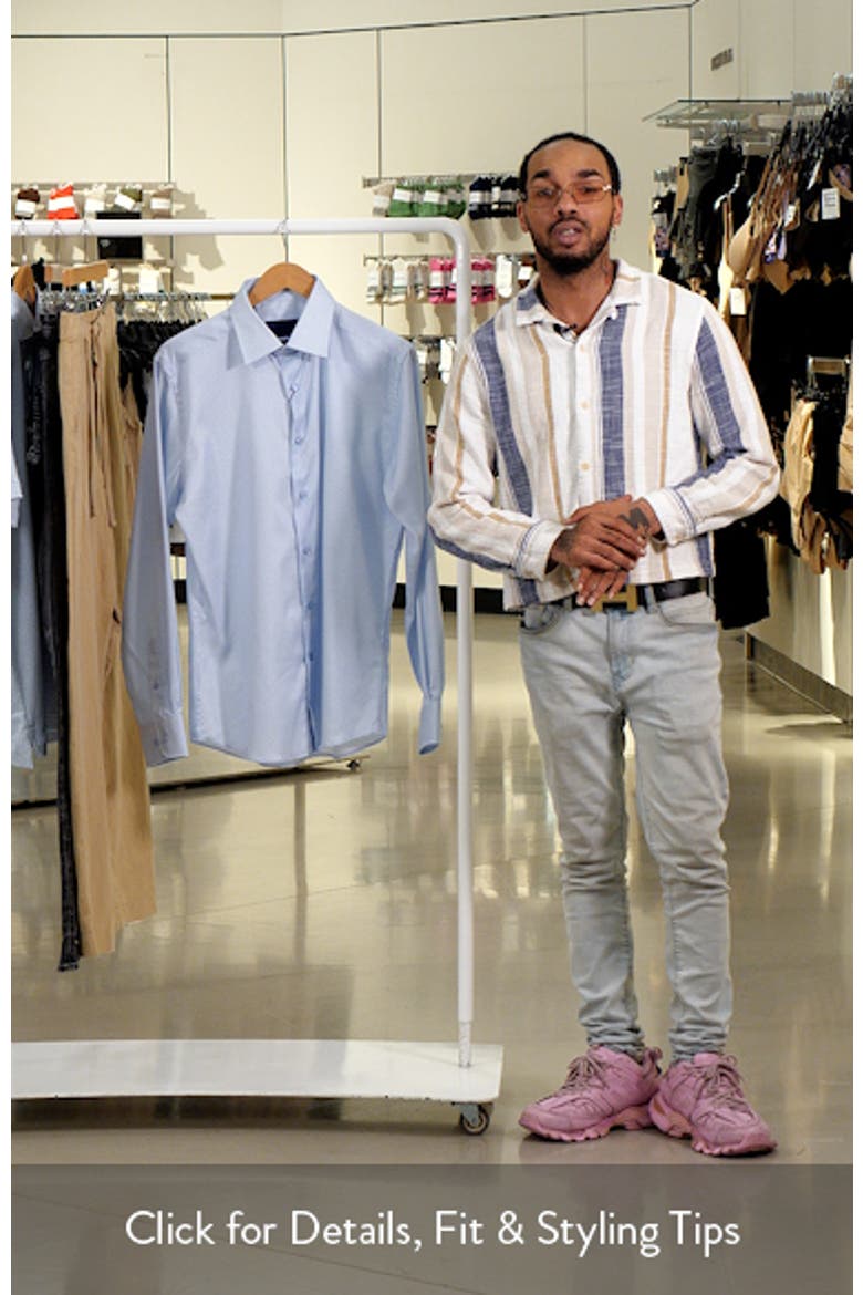 Trim Fit Twill Neat Print Dress Shirt video