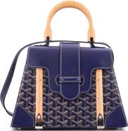 Pre-Owned Goyard Saigon Top Handle Bag Coated Canvas with Leather PM
