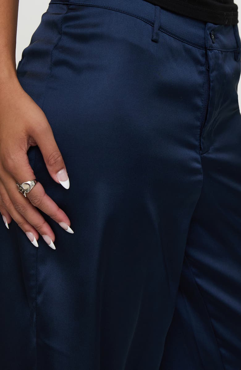 Princess Polly Alaina Satin Wide Leg Pants, Alternate, color, 