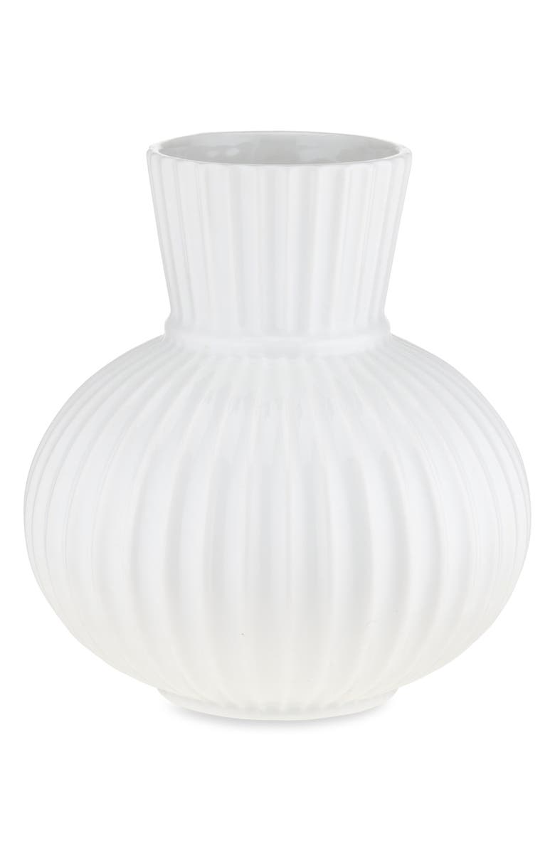 Lyngby Porcelaen Tura Porcelain Vase, Main, color, White