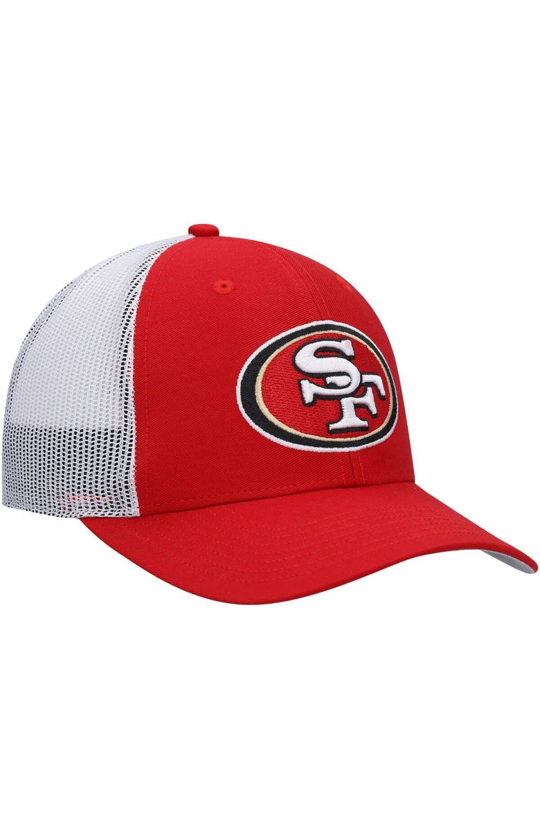 '47 Youth '47 Scarlet/White San Francisco 49ers Adjustable Trucker Hat, Alternate, color,