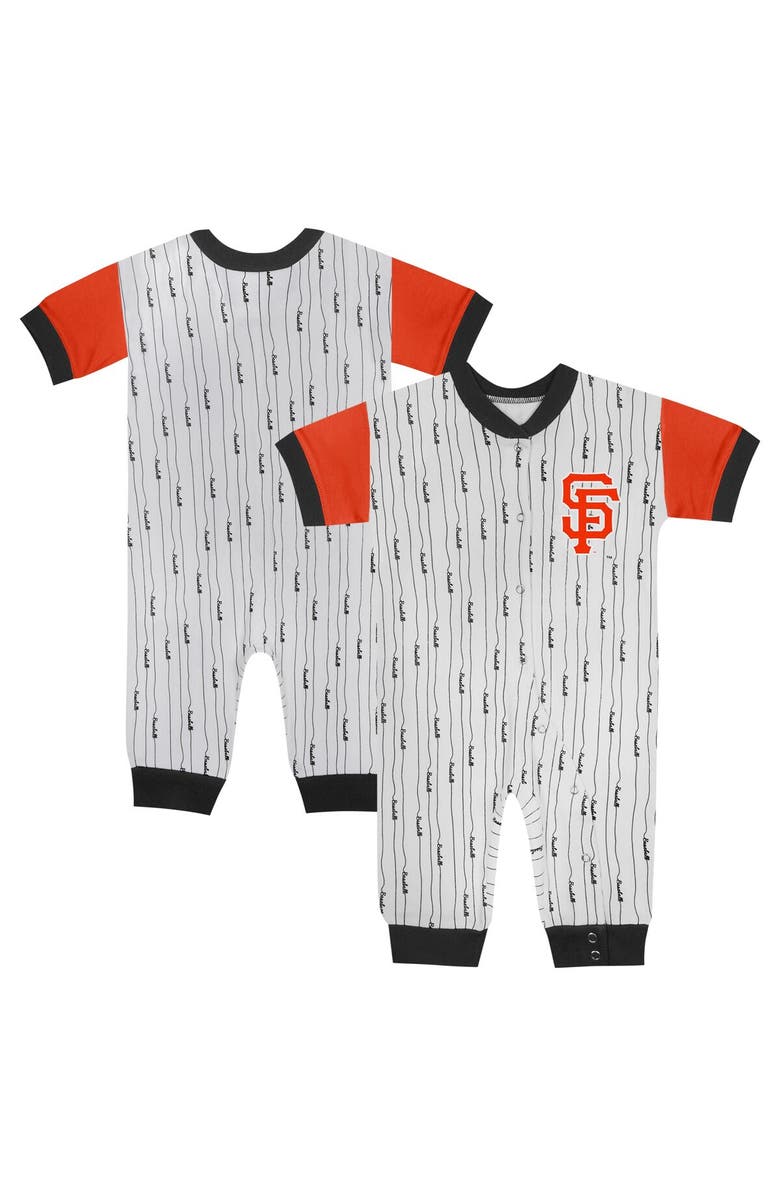 Outerstuff Infant Fanatics White San Francisco Giants Logo Best Series Full-Snap Jumper, Main, color, 