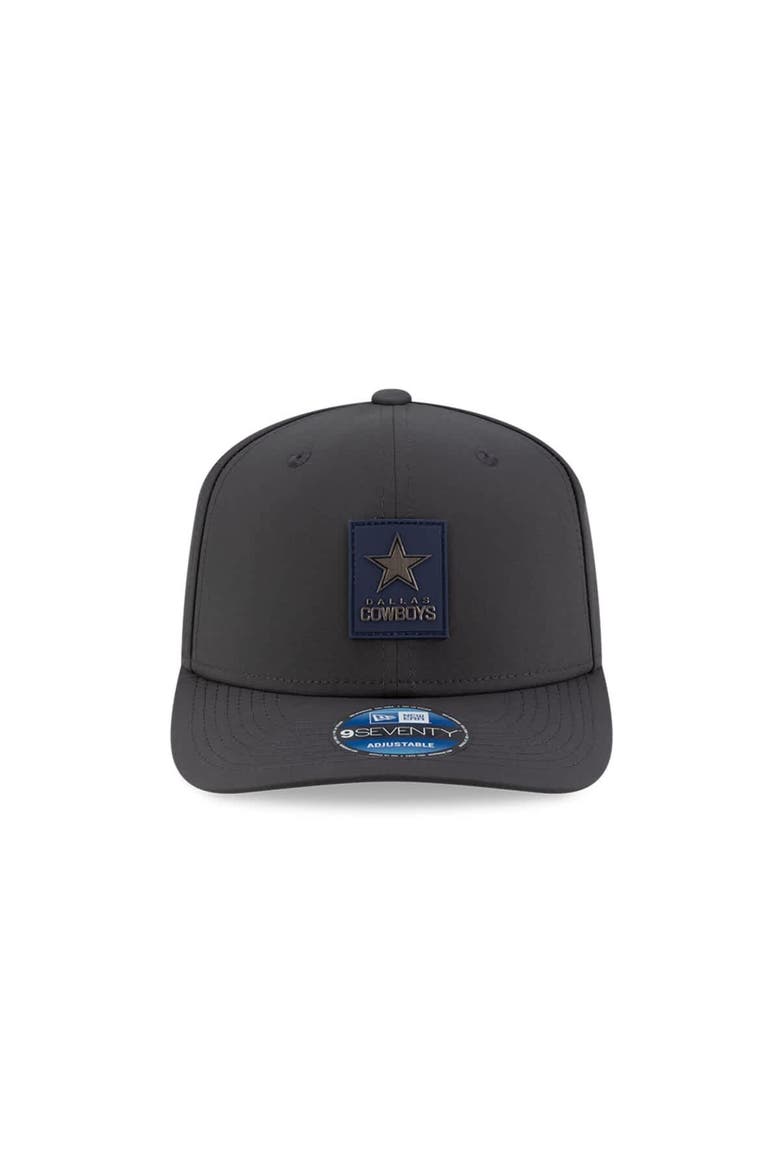 Men's New Era Charcoal Dallas Cowboys 2025 Sideline Cold Weather 9SEVENTY Adjustable Hat, Alternate, color, Charcoal