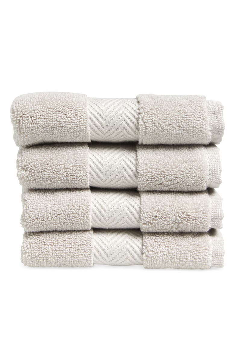 Nordstrom Hydrocotton Set Of 4 Washcloths, Main, color, Grey Vapor