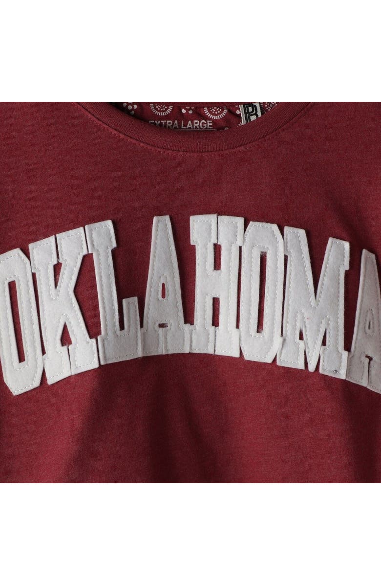 PRESSBOX Women's Pressbox Crimson Oklahoma Sooners Plus Size Two-Hit Canyon Long Sleeve T-Shirt, Alternate, color, 