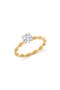  18Kt Yellow Gold / Clear Stone