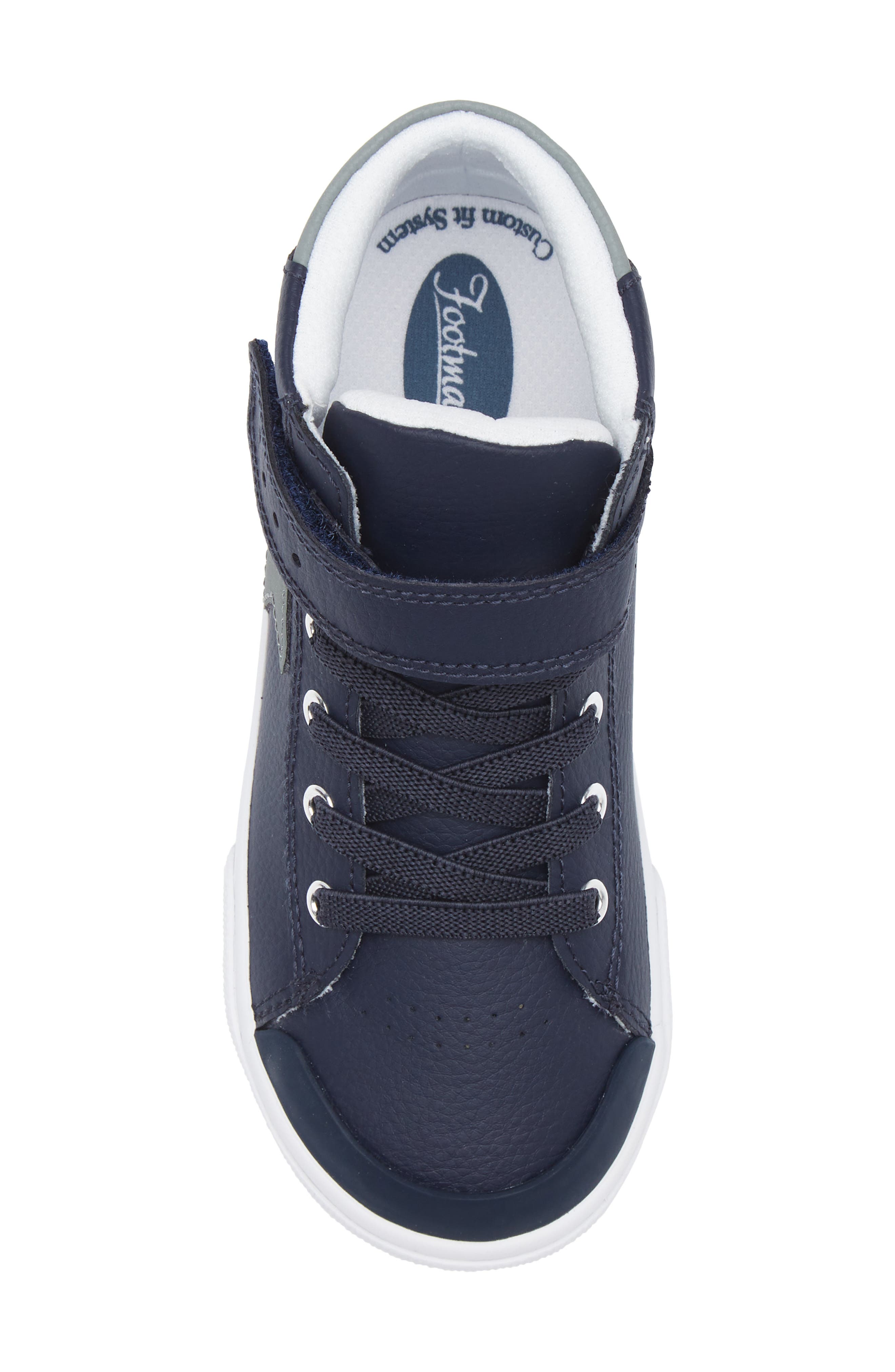 Kids' Riley High Top Sneaker, Alternate, color, NAVY/ GRAY