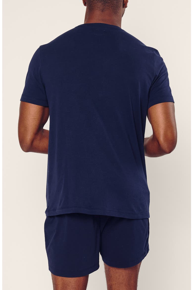 Pima Cotton Pajama Shorts, Alternate, color, NAVY