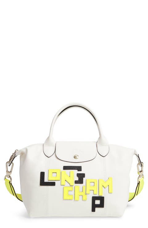 Small Le Pliage Logo Leather Tote