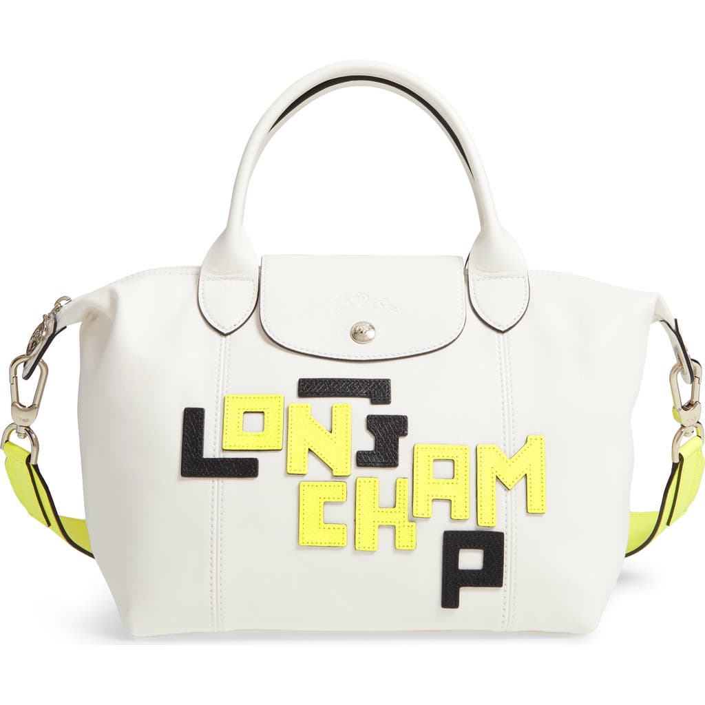 Longchamp Small Le Pliage Logo Leather Tote