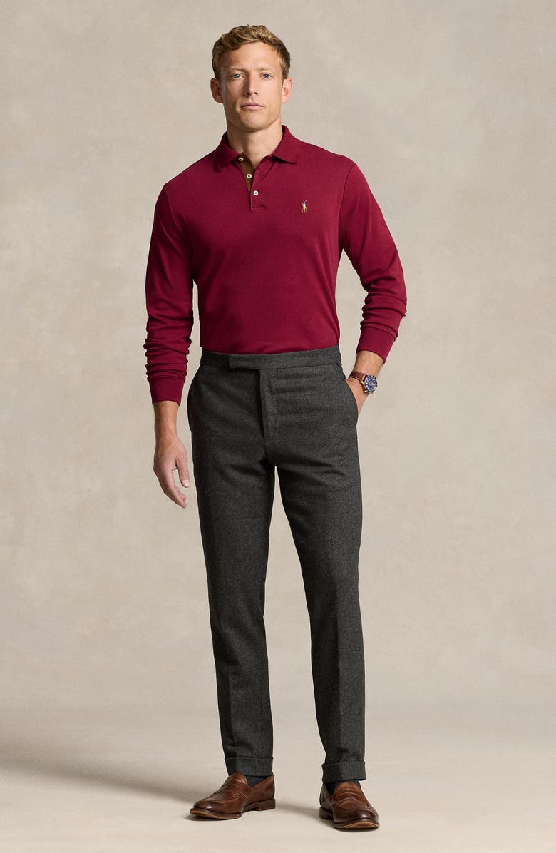 Polo Ralph Lauren Long Sleeve Cotton Jersey Polo, Alternate, color, 