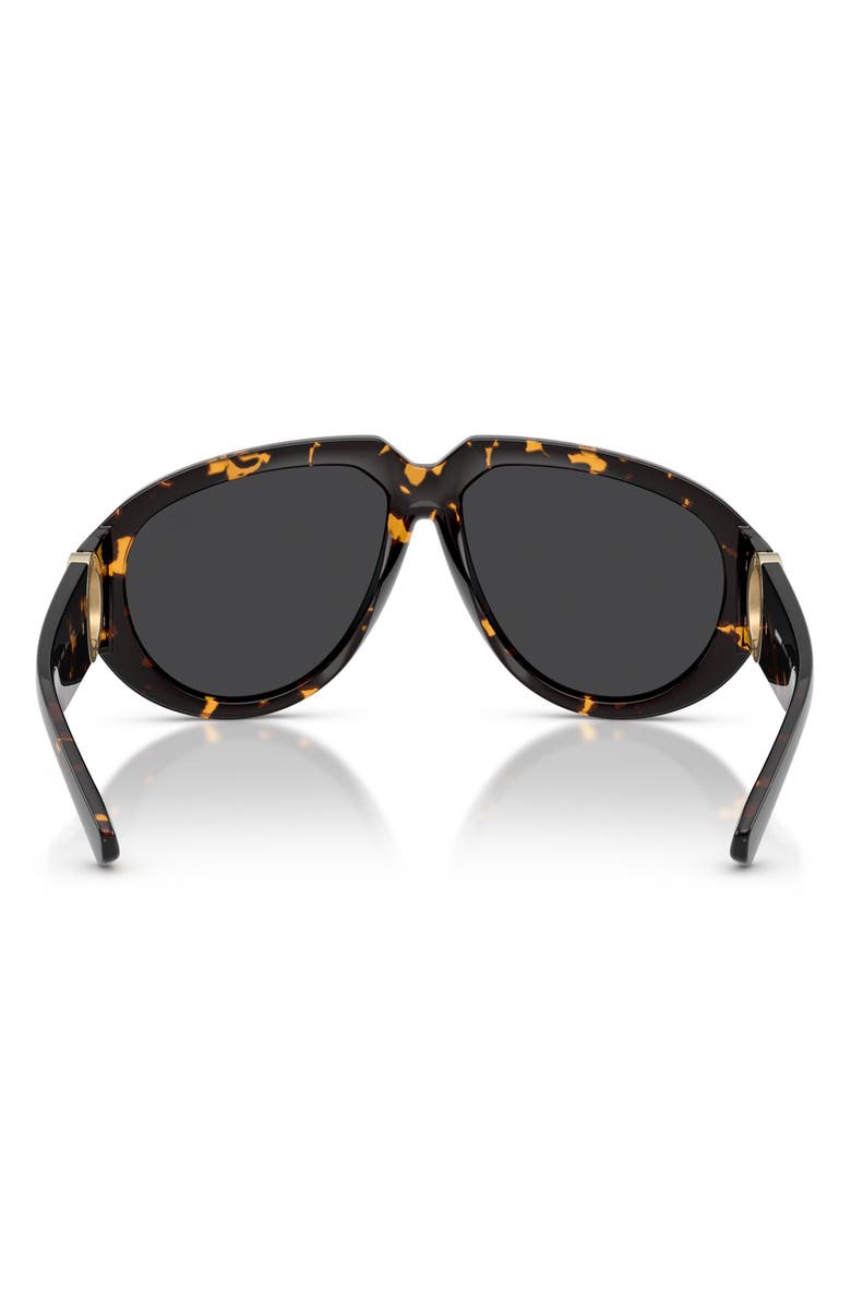 Burberry 58mm Pilot Sunglasses, Alternate, color, Yellow Havana / Grey Silver