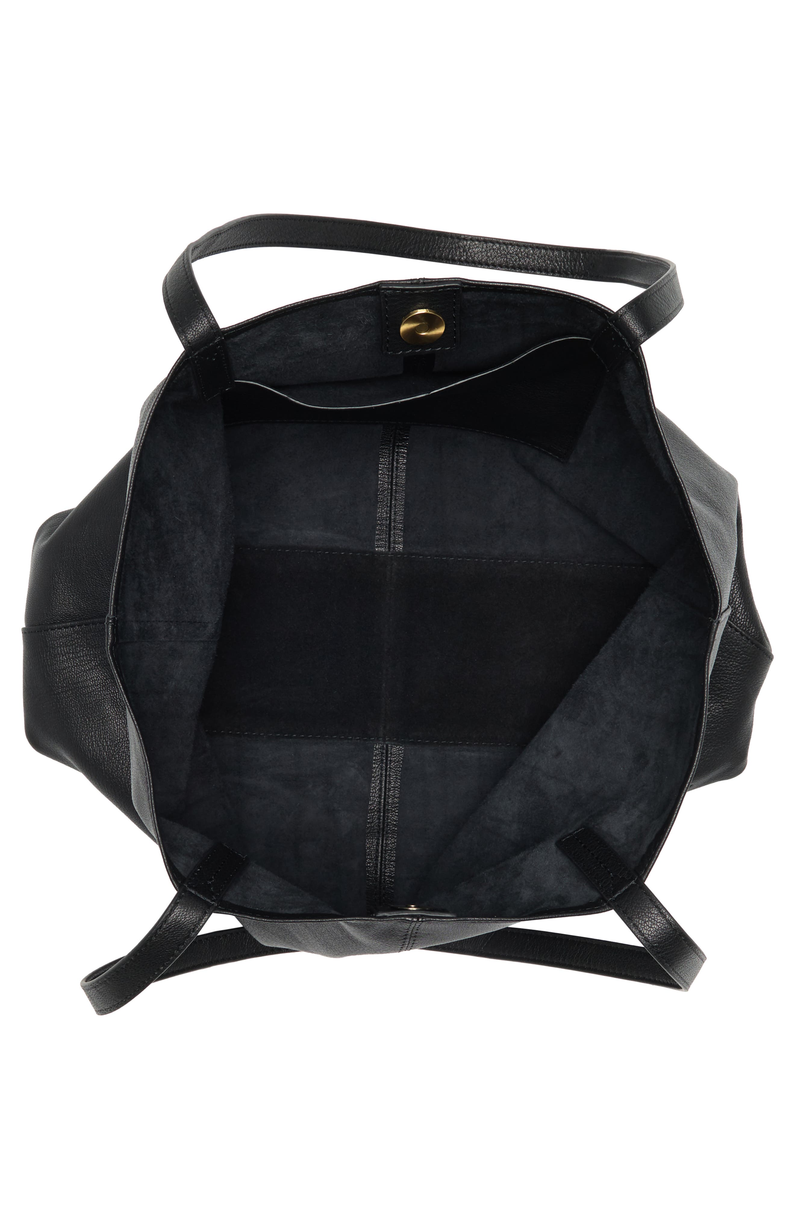 Mora Leather Tote, Alternate, color, BLACK