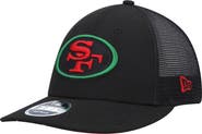 New Era Men's New Era Black San Francisco 49ers Black Excellence Collection Trucker Low Profile 9FIFTY Snapback Hat