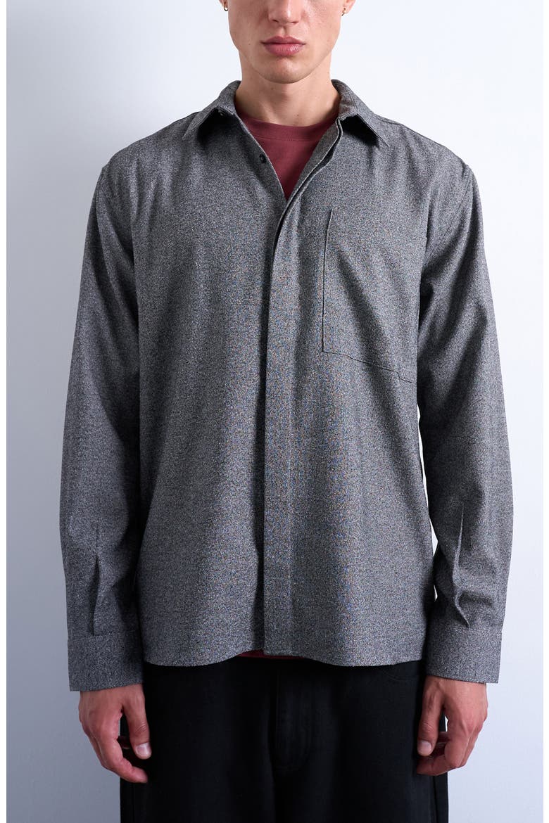 relaxed fit dress shirt men HUGO Relaxed-fit cotton shirt with structured stripe, Men, Size: S, dark blue