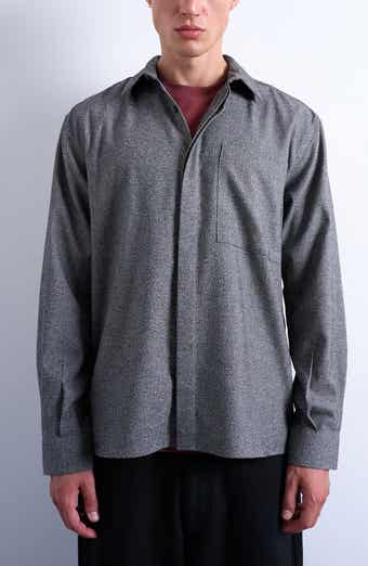 Relaxed Fit Textured Button-Up Shirt