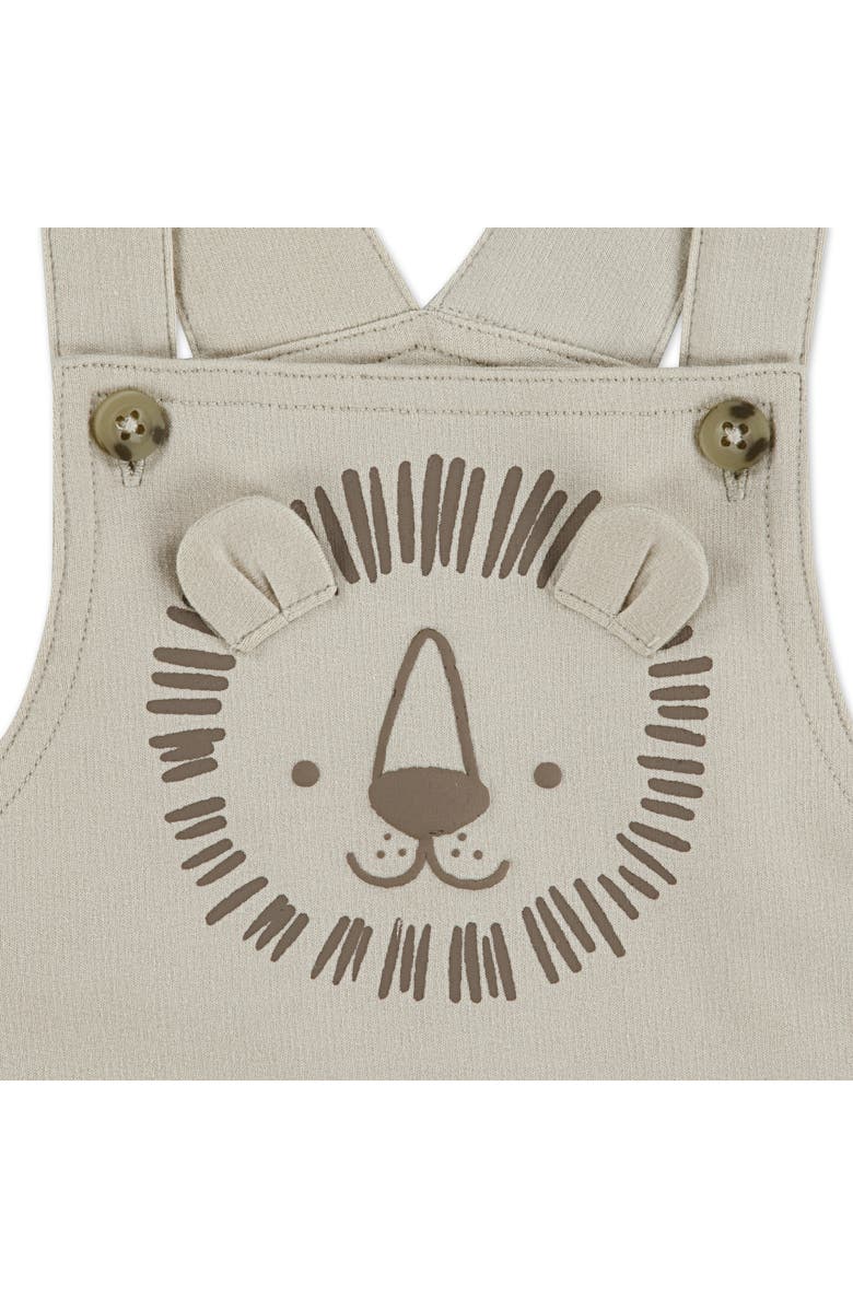 Huggies Print Organic Cotton T-Shirt & Overalls Set, Alternate, color, 