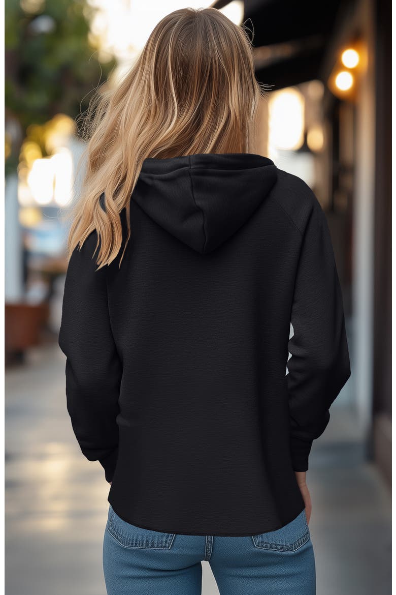 Ghost Zip Fleece Hoodie, Alternate, color, Black