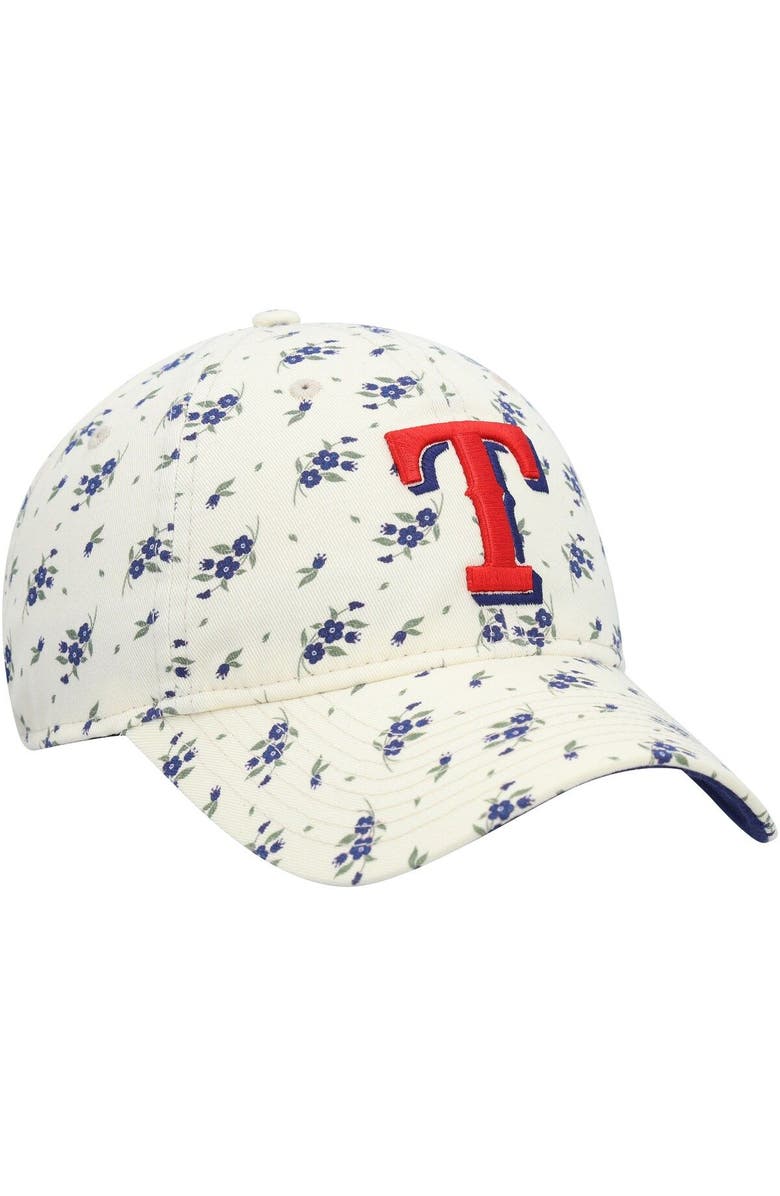 New Era Women's New Era Cream Texas Rangers Chrome Bloom 9TWENTY Adjustable Hat, Alternate, color,