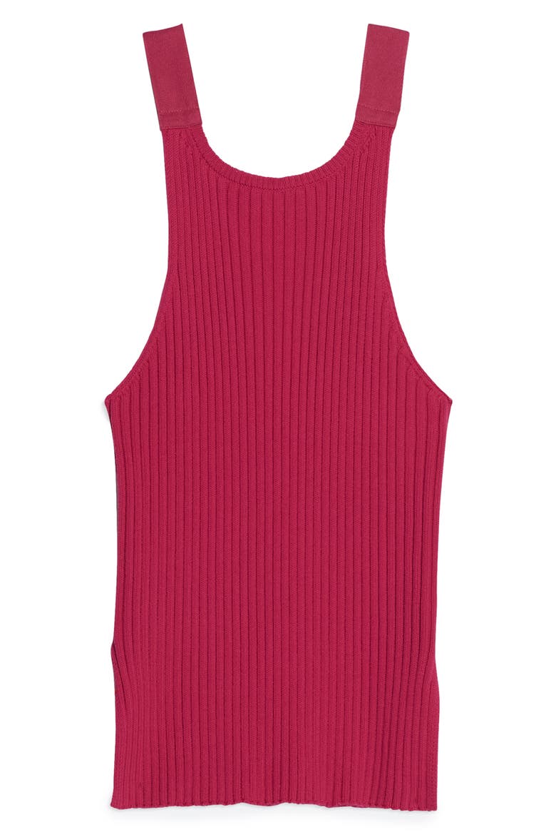 Rib Organic Cotton Tank, Alternate, color, FUSCHIA